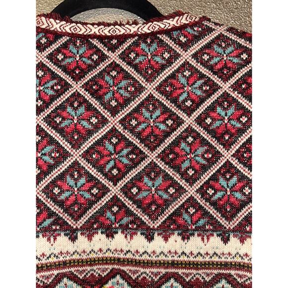 Anthropologie Aldomartin Abbie Tassel Nortic Longsleeve Cardigan Sweater - Picture 6 of 10